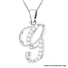 Cubic Zirconia  Pendant in Rhodium Overlay Sterling Silver 0.02 ct  0.022  Ct.