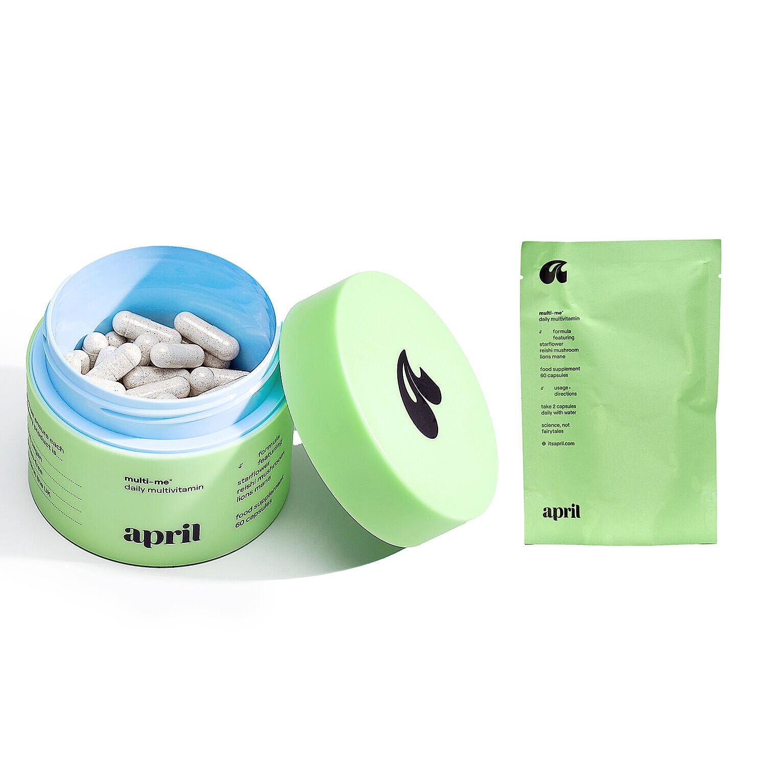 April Supplements -Multi-me Bundle ((Incl. Pot with Refill Pouch 60 capsules each)