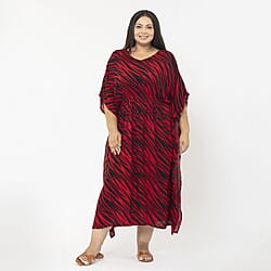 TAMSY Printed Midi Kaftan Dress