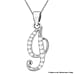Cubic Zirconia  Pendant in Rhodium Overlay Sterling Silver 0.02 ct  0.016  Ct.