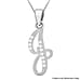 Cubic Zirconia  Pendant in Rhodium Overlay Sterling Silver 0.01 ct  0.005  Ct.