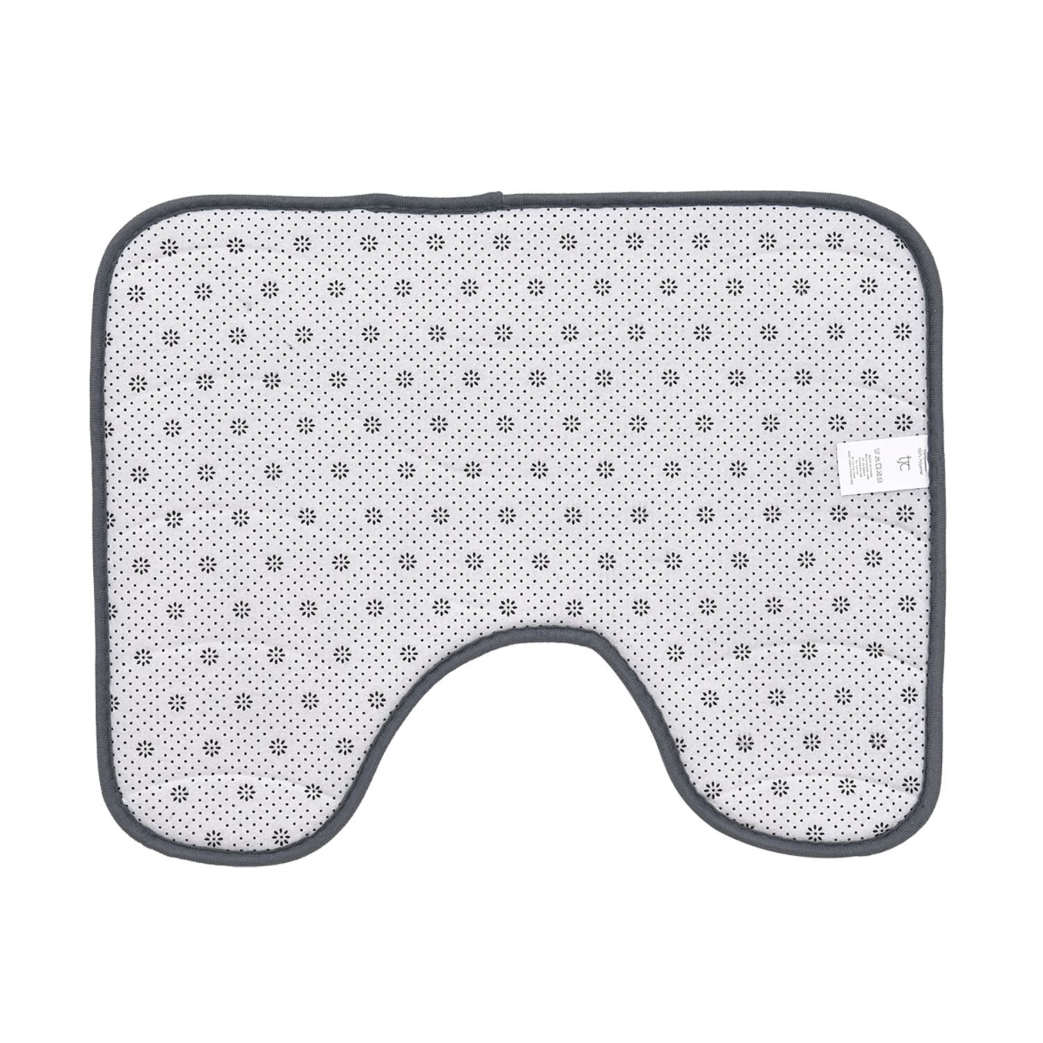 Set of 2 Extra Strong Anti-Slip Bathmat and Toilet Rug - Grey