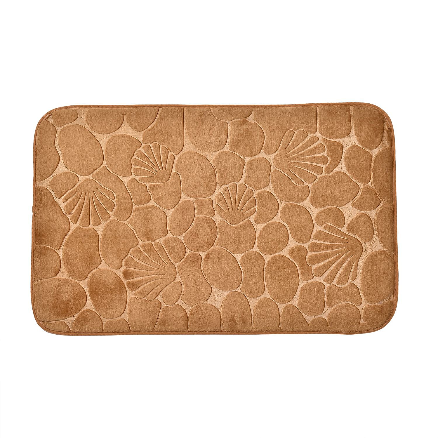 Set of 2 Extra Strong Anti-Slip Bathmat and Toilet Rug - Brown