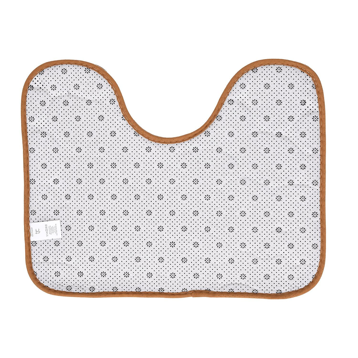 Set of 2 Extra Strong Anti-Slip Bathmat and Toilet Rug - Brown