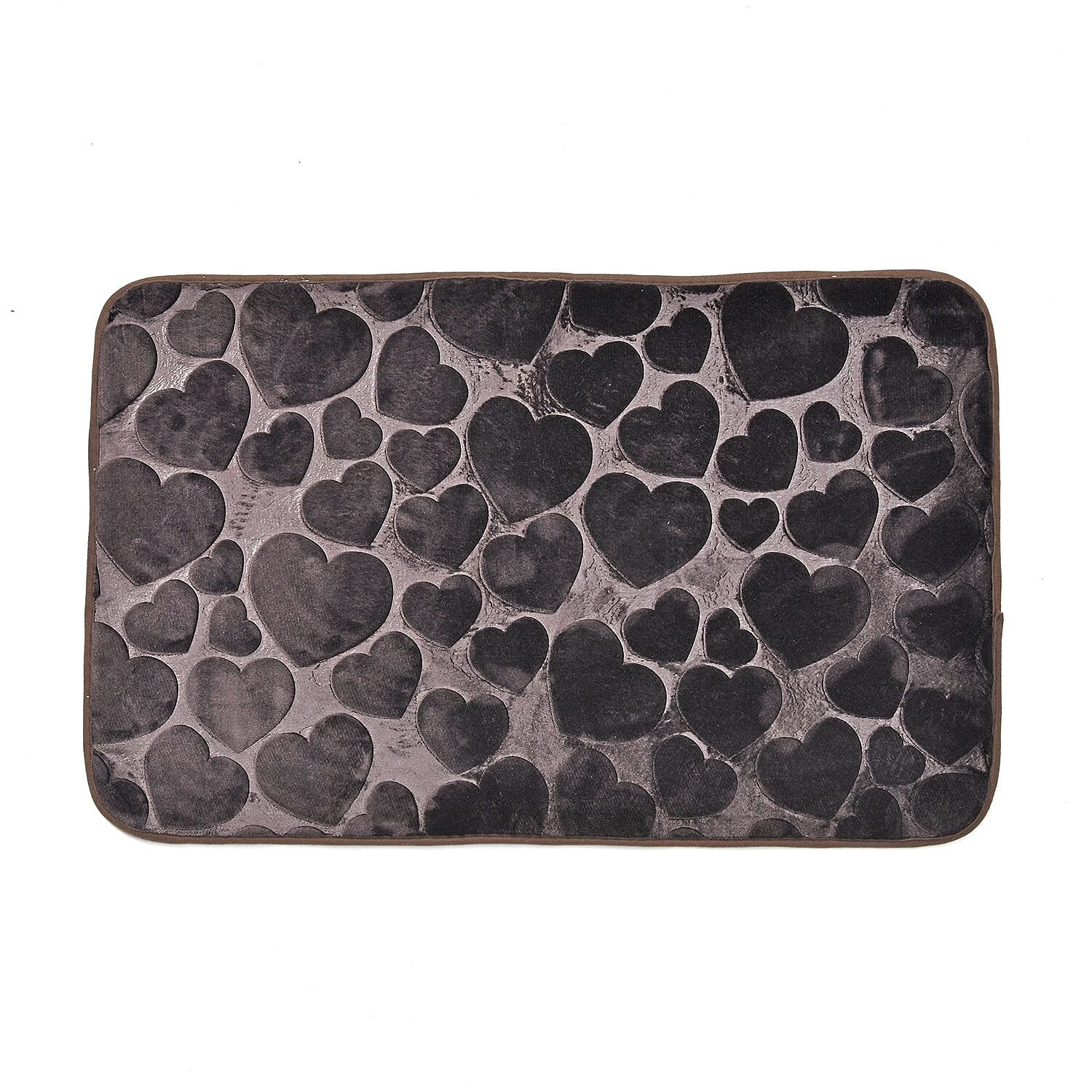 Set of 2 Extra Strong Anti-Slip Bathmat and Toilet Rug - Coffee