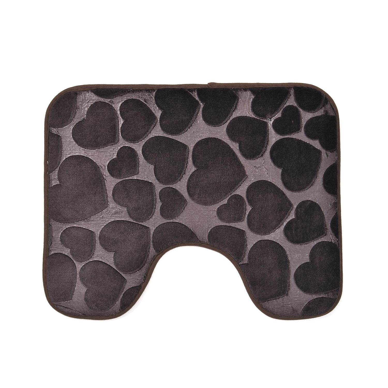 Set of 2 Extra Strong Anti-Slip Bathmat and Toilet Rug - Coffee