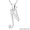 Cubic Zirconia  Pendant in Rhodium Overlay Sterling Silver 0.02 ct  0.023  Ct.