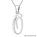 Cubic Zirconia  Pendant in Rhodium Overlay Sterling Silver 0.02 ct  0.016  Ct.