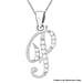 Cubic Zirconia  Pendant in Rhodium Overlay Sterling Silver 0.02 ct  0.016  Ct.