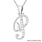 Cubic Zirconia  Pendant in Rhodium Overlay Sterling Silver 0.02 ct  0.016  Ct.