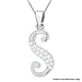 Cubic Zirconia  Pendant in Rhodium Overlay Sterling Silver 0.01 ct  0.005  Ct.