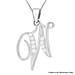 Cubic Zirconia  Pendant in Rhodium Overlay Sterling Silver 0.01 ct  0.011  Ct.