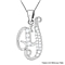 Cubic Zirconia  Pendant in Rhodium Overlay Sterling Silver 1.01 ct  1.011  Ct.