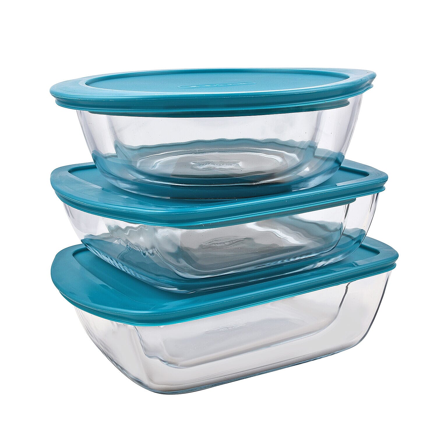 Set of 6 - Pyrex Cook & Store Dishes with Lids - Green