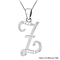 Cubic Zirconia  Pendant in Rhodium Overlay Sterling Silver 0.01 ct  0.005  Ct.
