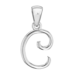 White Diamond  Pendant in Rhodium Overlay Sterling Silver 0.01 ct  0.005  Ct.