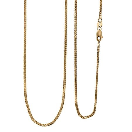 Royal Bali Collection - 9K Yellow Gold Spiga Necklace (Size - 20)