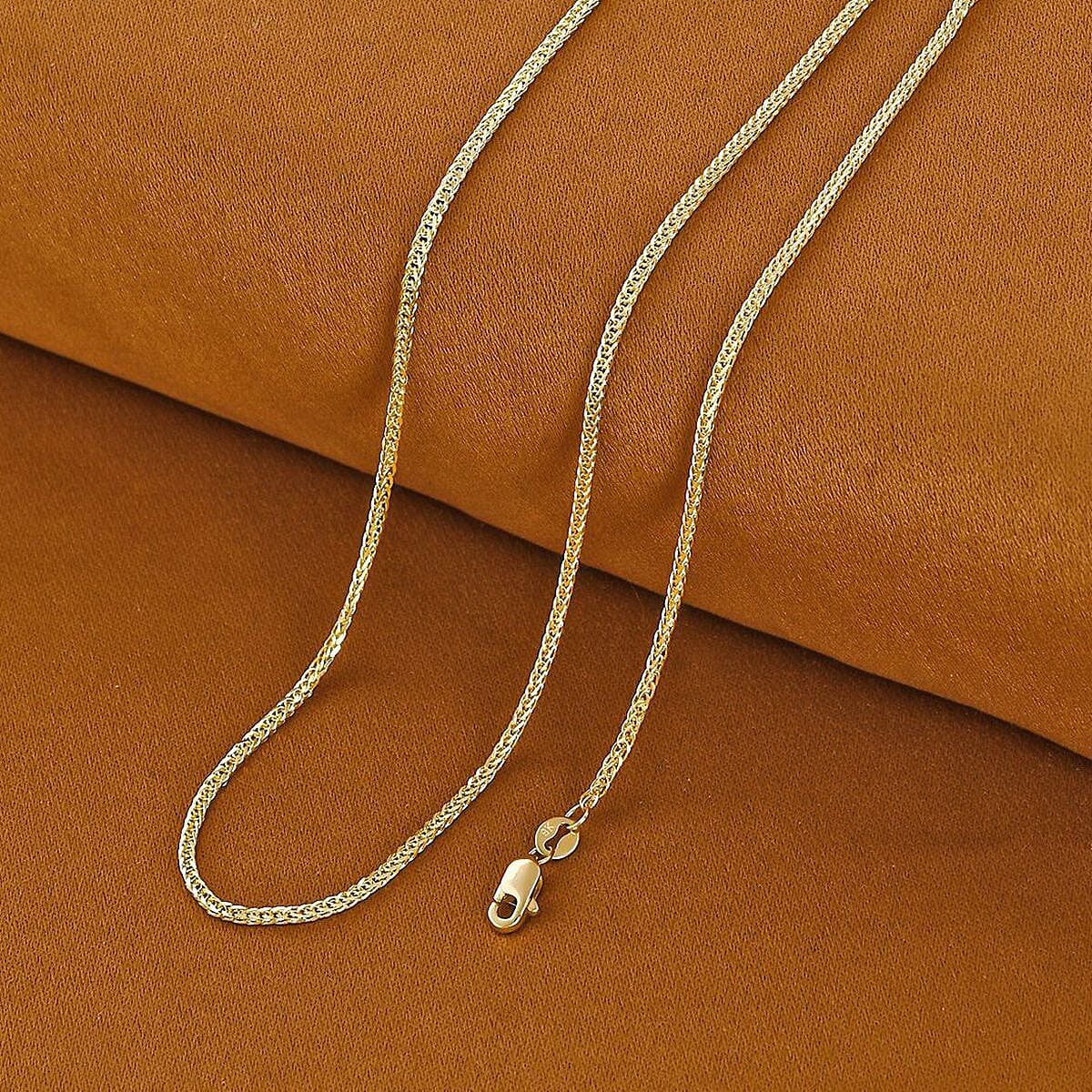 Royal Bali Collection - 9K Yellow Gold Spiga Necklace (Size - 20)