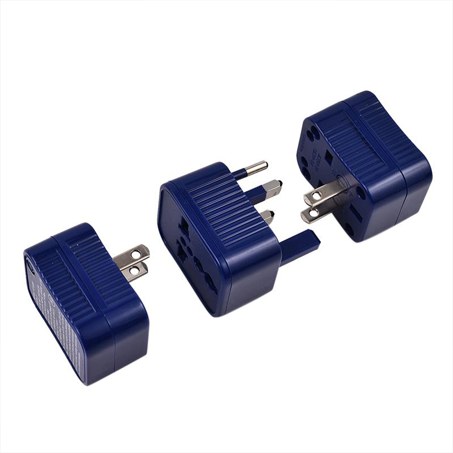 American Tourister 4-in-1 World Adapter Set with USB Port - Blue