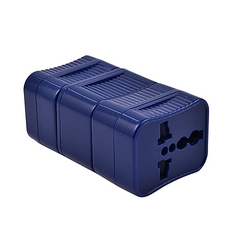 American Tourister 4-in-1 World Adapter Set with USB Port - Blue