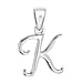 White Diamond  Pendant in Rhodium Overlay Sterling Silver 0.01 ct  0.005  Ct.