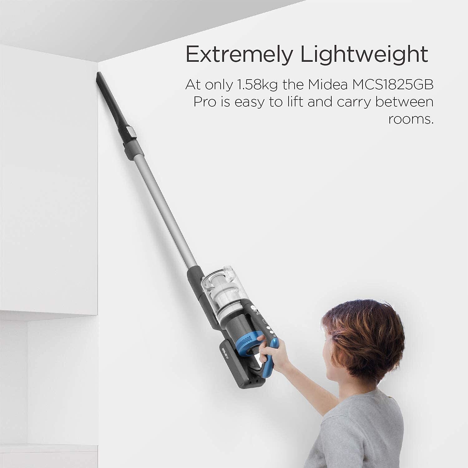 Midea - Pro Cordless Vaccum Cleaner - 60 min Run Time (Size 110x22 cm) - Black & Blue