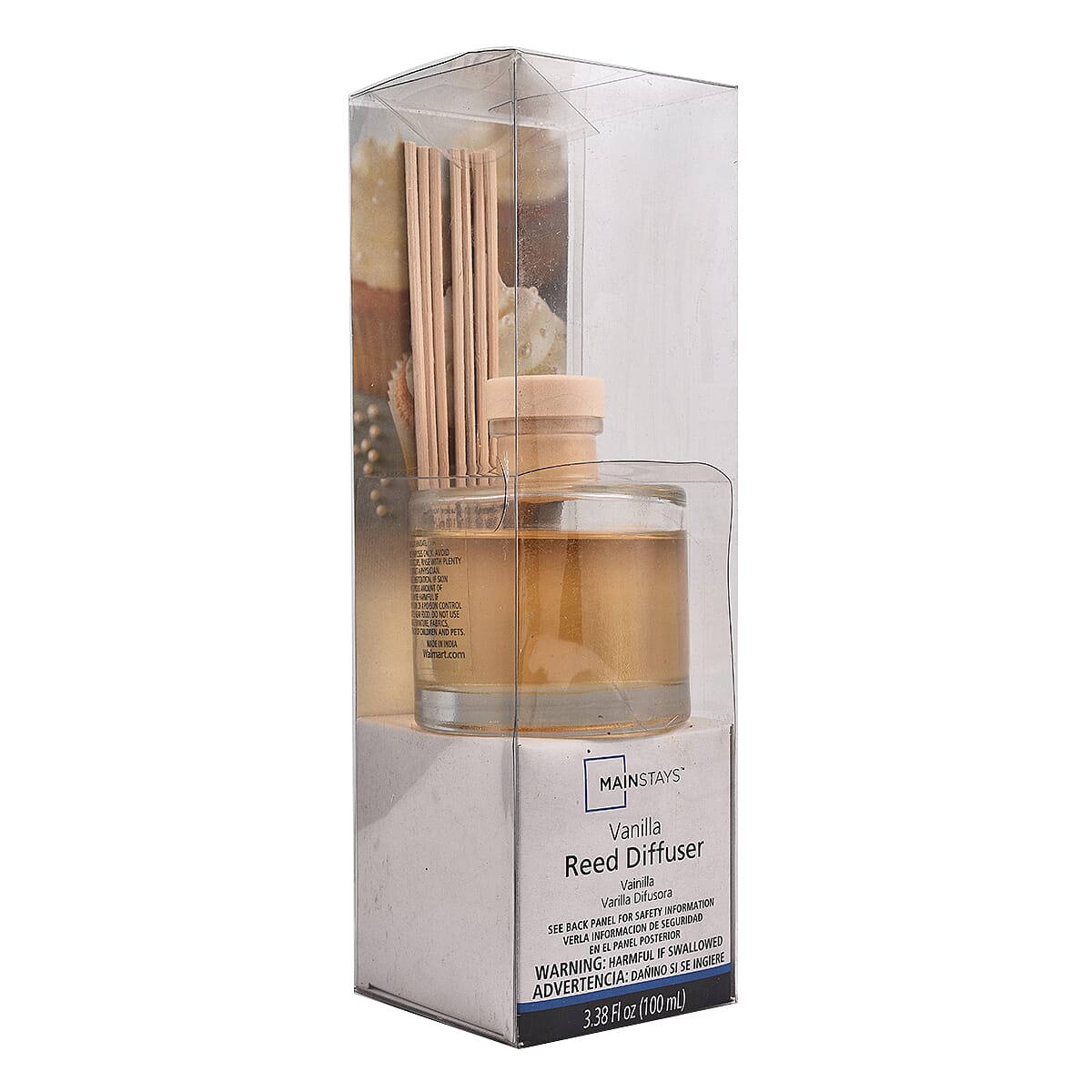 Biggest Home CloseOut -  Reed Diffuser in Glass Jar with 7 Reeds Sticks (100ml) - Vanilla