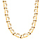 Gold Overlay Sterling Silver Figaro Necklace (Size - 20), Silver Wt. 24.20 Gms