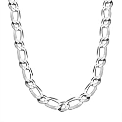 Sterling Silver Figaro Necklace (Size - 20), Silver Wt. 24.14 Gms