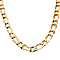 Vicenza Closeout - Yellow Gold Overlay Sterling Silver Figaro Necklace (Size - 24), Silver Wt. 34.06 Gms