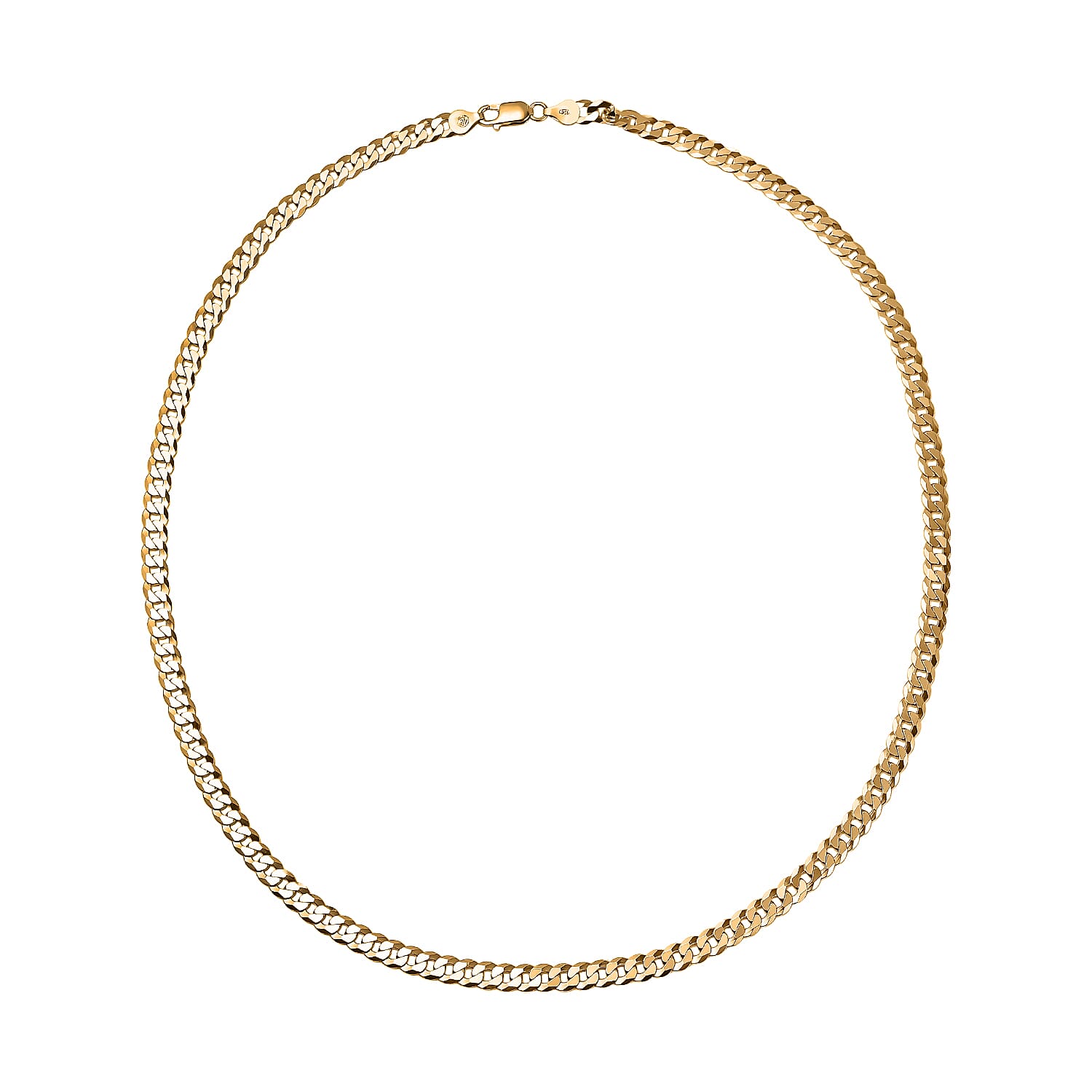 Italian Made Closeout Deal - Gold Overlay Sterling Silver Necklace (Size - 24), Silver Wt. 24.11 Gms