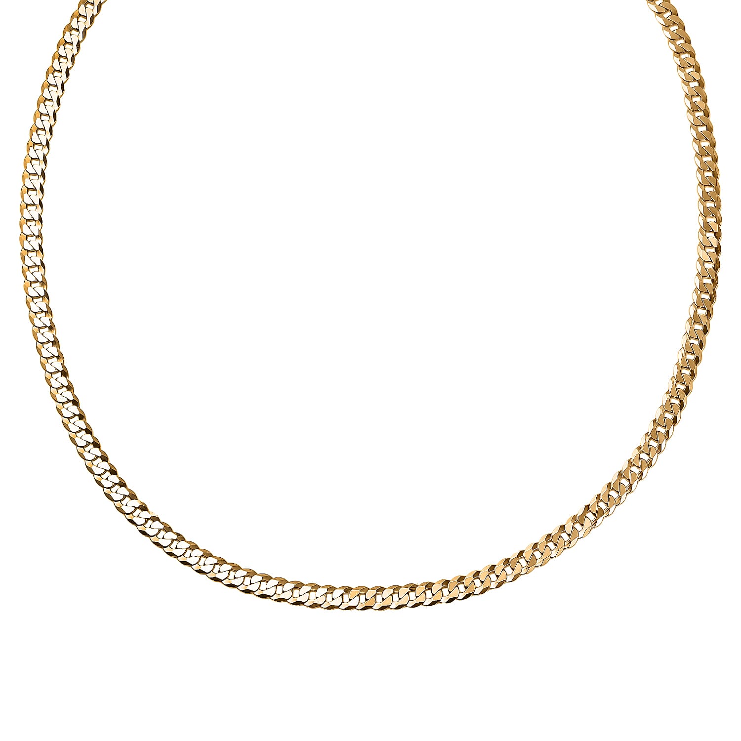 Italian Made Closeout Deal - Gold Overlay Sterling Silver Necklace (Size - 24), Silver Wt. 24.11 Gms