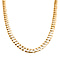 One Time Close Out Deal - Italian Made Yellow Gold Overlay Sterling Silver Curb Necklace (Size - 20), Silver Wt. 25.81 Gms