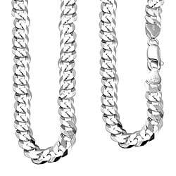 One Time Close Out Deal - Italian Made Yellow Gold Overlay Sterling Silver Curb Necklace (Size - 20), Silver Wt. 25.81 Gms