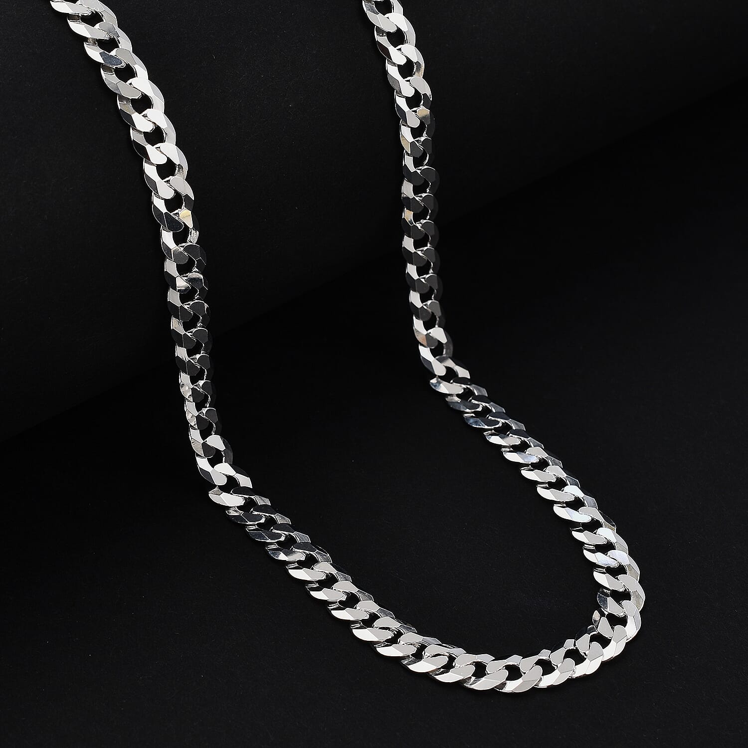 Mega Close Out - Sterling Silver Curb Necklace (Size - 20), Silver Wt. 26.70 Gms