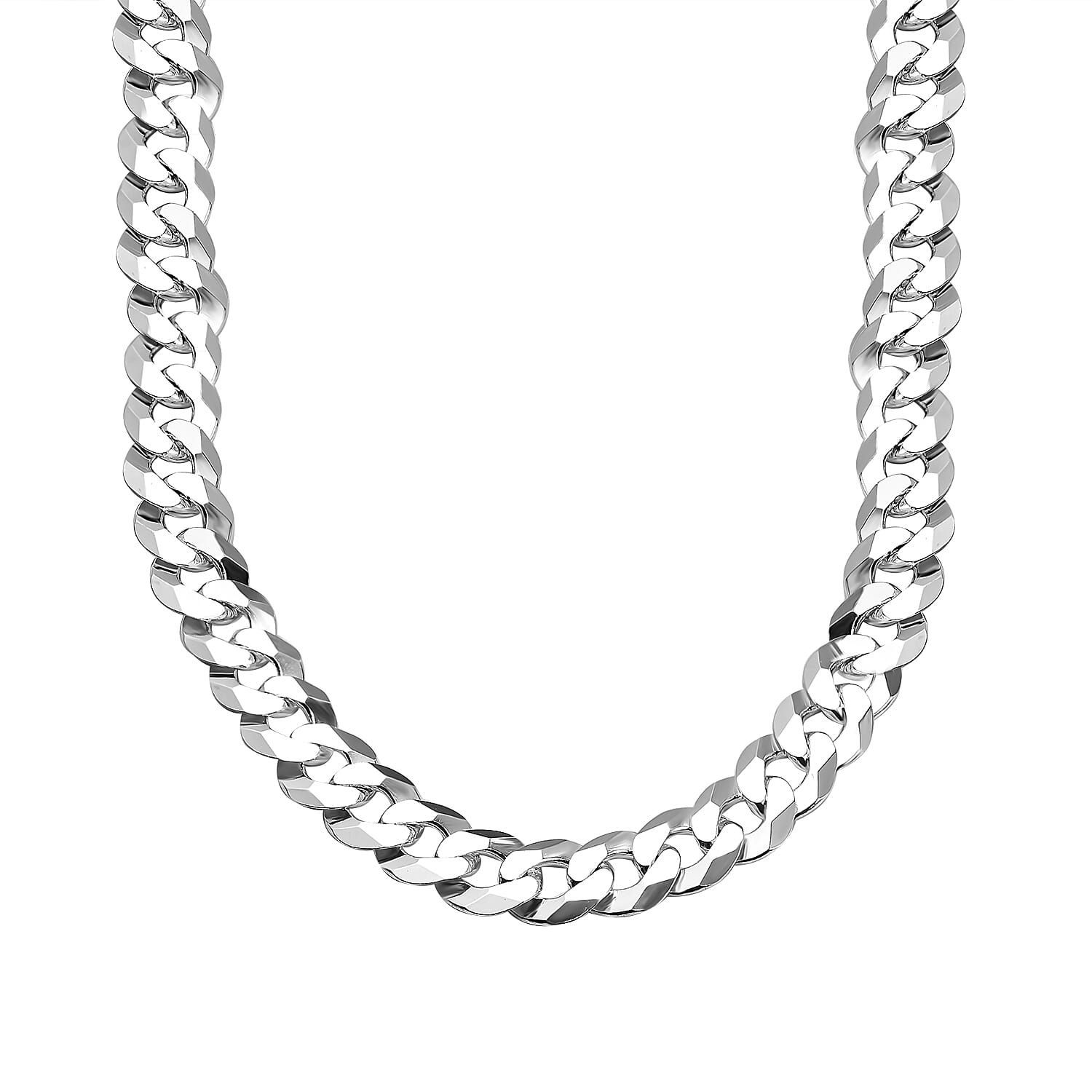 Mega Close Out - Sterling Silver Curb Necklace (Size - 20), Silver Wt. 26.70 Gms