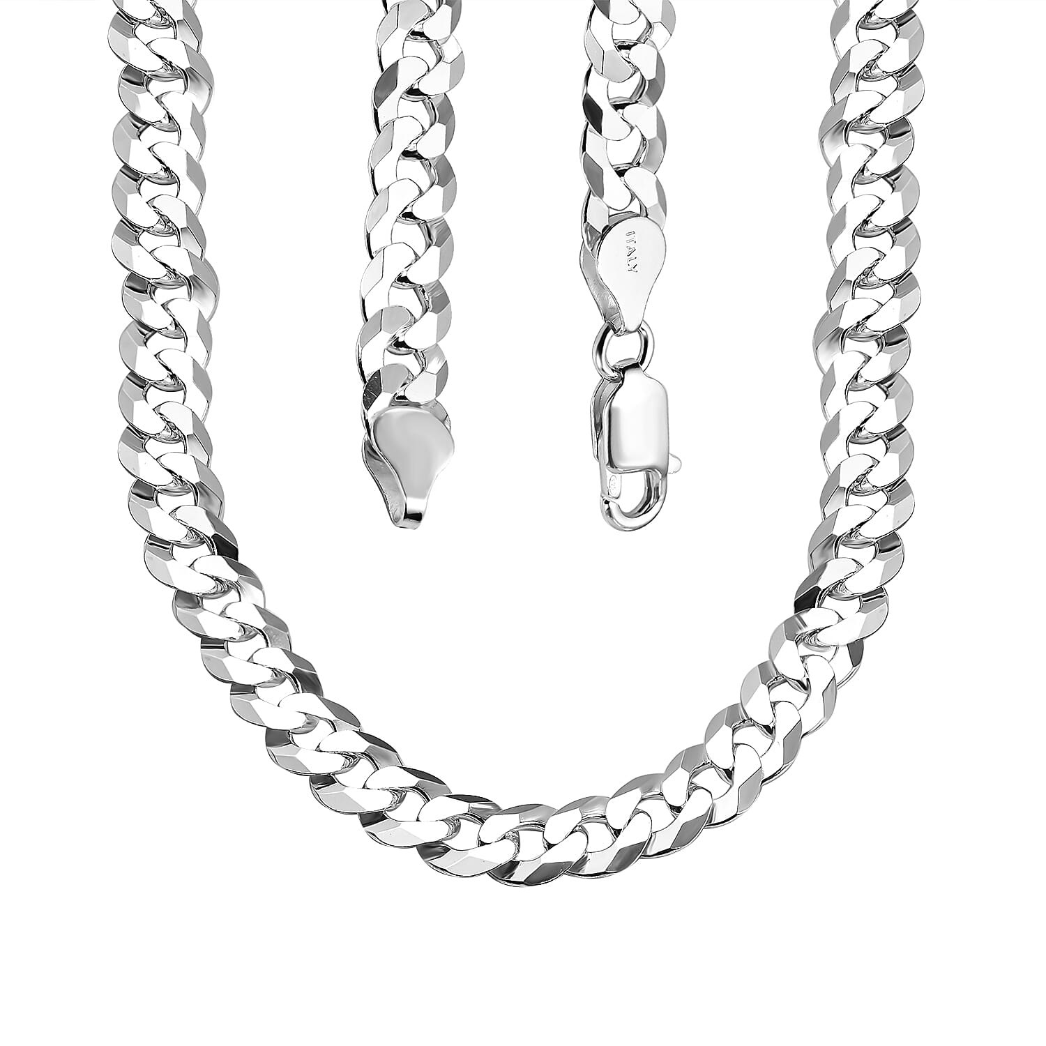 Mega Close Out - Sterling Silver Curb Necklace (Size - 20), Silver Wt. 26.70 Gms