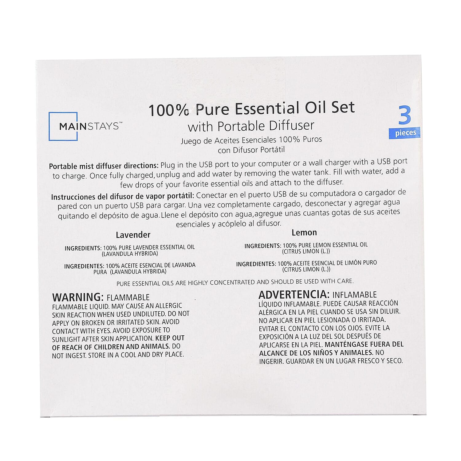 Rechargeable Cooling Face Mist Diffuser with 2 X 100% Pure Essential Oil (Lavender & Lemon 10ml Each)