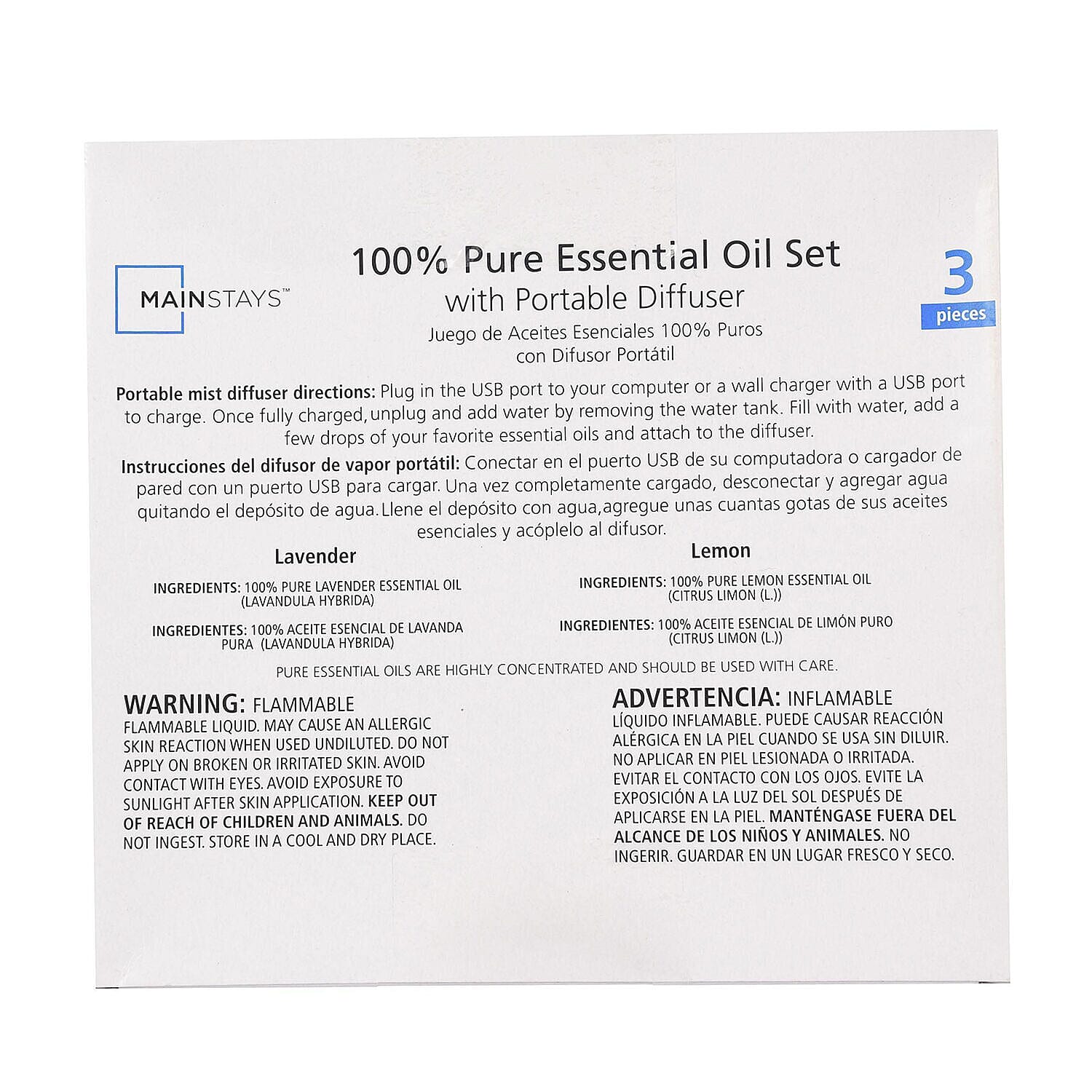 Rechargeable Cooling Face Mist Diffuser with 2 X 100% Pure Essential Oil (Lavender & Lemon 10ml Each)