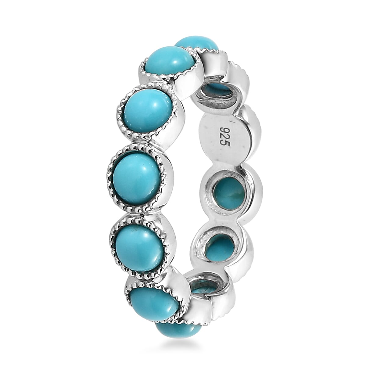 Arizona Sleeping Beauty Turquoise Ring in Platinum Overlay Sterling Silver 2.87 Ct.