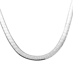 Rose Gold Overlay Sterling Silver Herringbone Chain (Size - 18), Silver Wt. 9.06 Gms