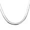 Italian Closeout Platinum Overlay Sterling Silver Herringbone Necklace (Size - 18), Silver Wt. 9.18 Gms