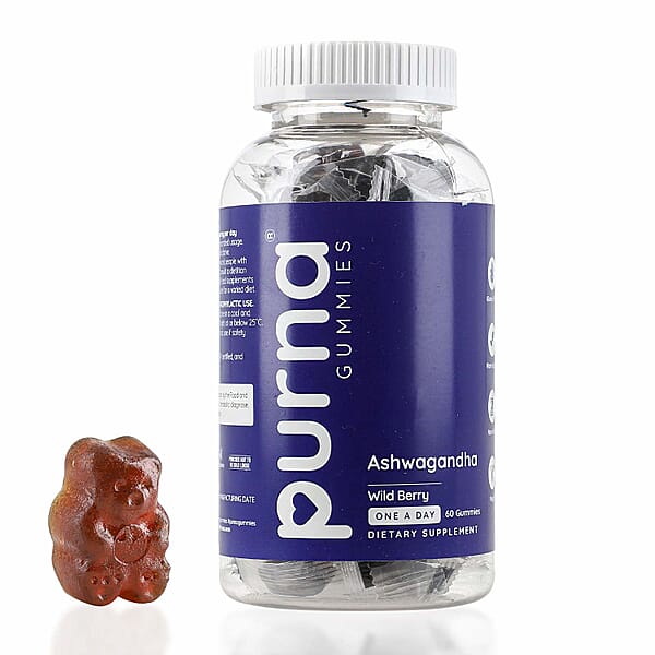 600px x 600px - Purna - Ashwagandha Gummies Wild Berry Flavour- (60 Gummies) - 7385542 - TJC