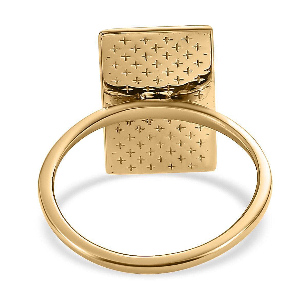 18K Yellow Gold Ingot Bar Ring