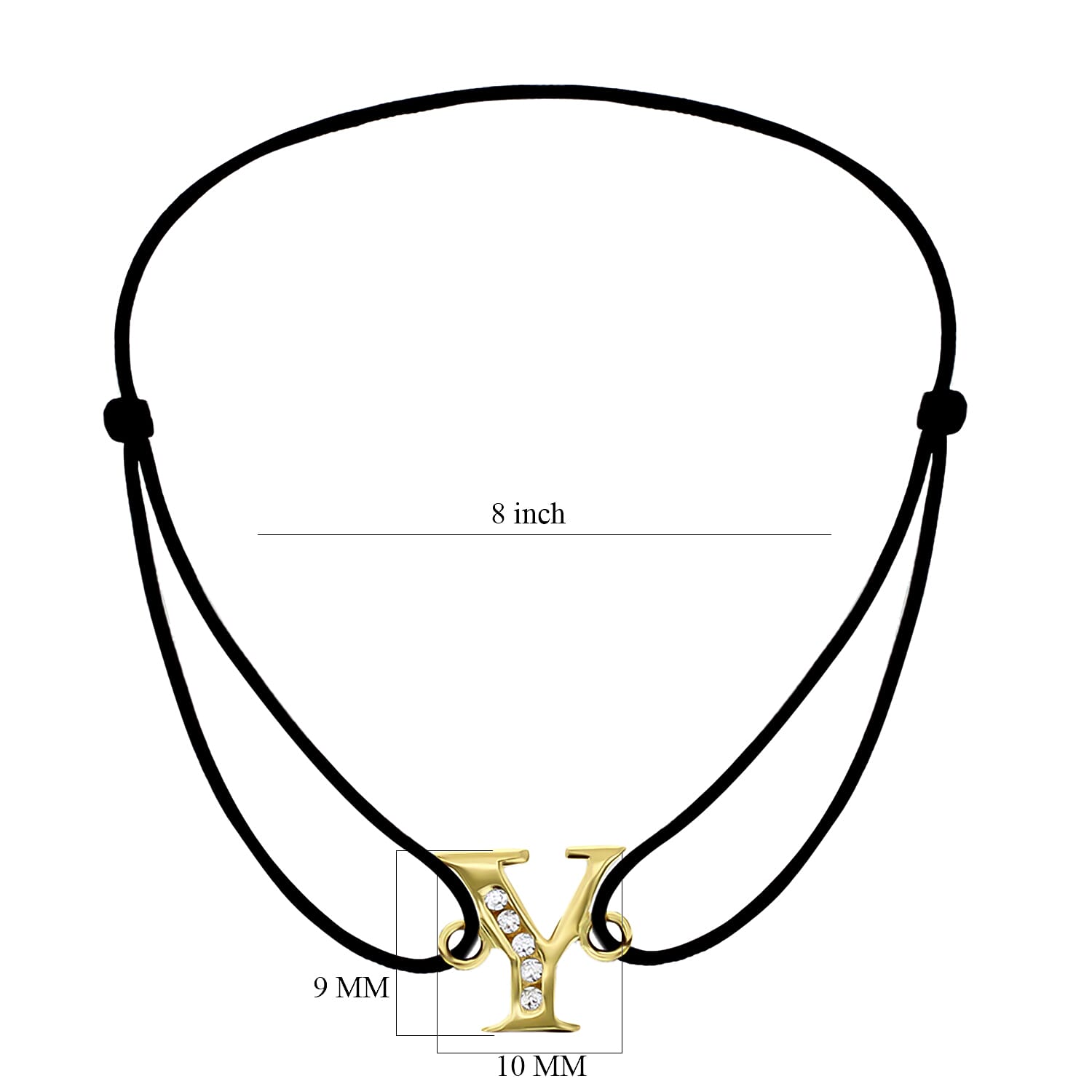 9K Yellow Gold  A   Cubic Zirconia  Bracelet (Size - 8) 0.03 ct,  Gold Wt. 0.4 Gms  0.025  Ct.