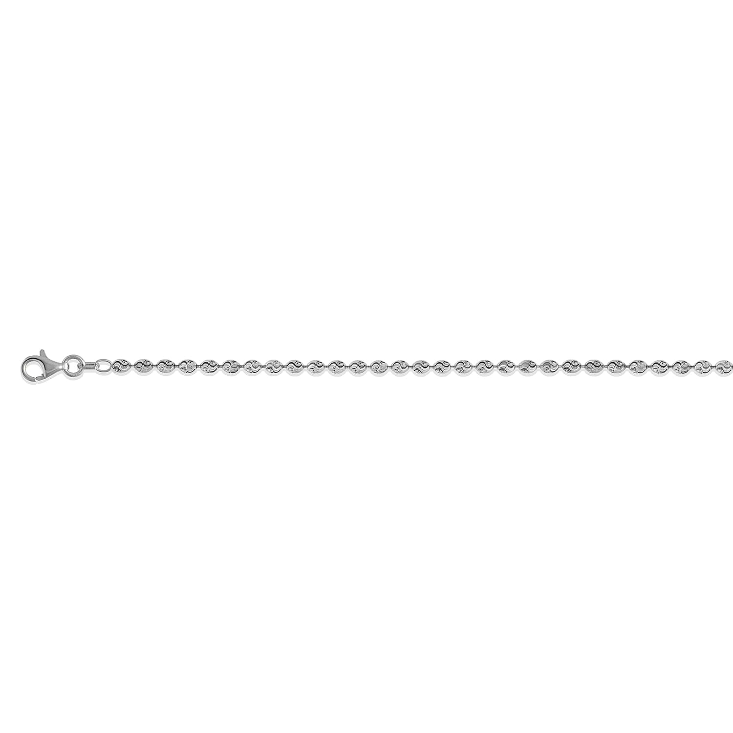 Italian Closeout Diamond Cut Chicco Necklace in Rhodium Overlay Sterling Silver (Size - 22), 14.62 Gms