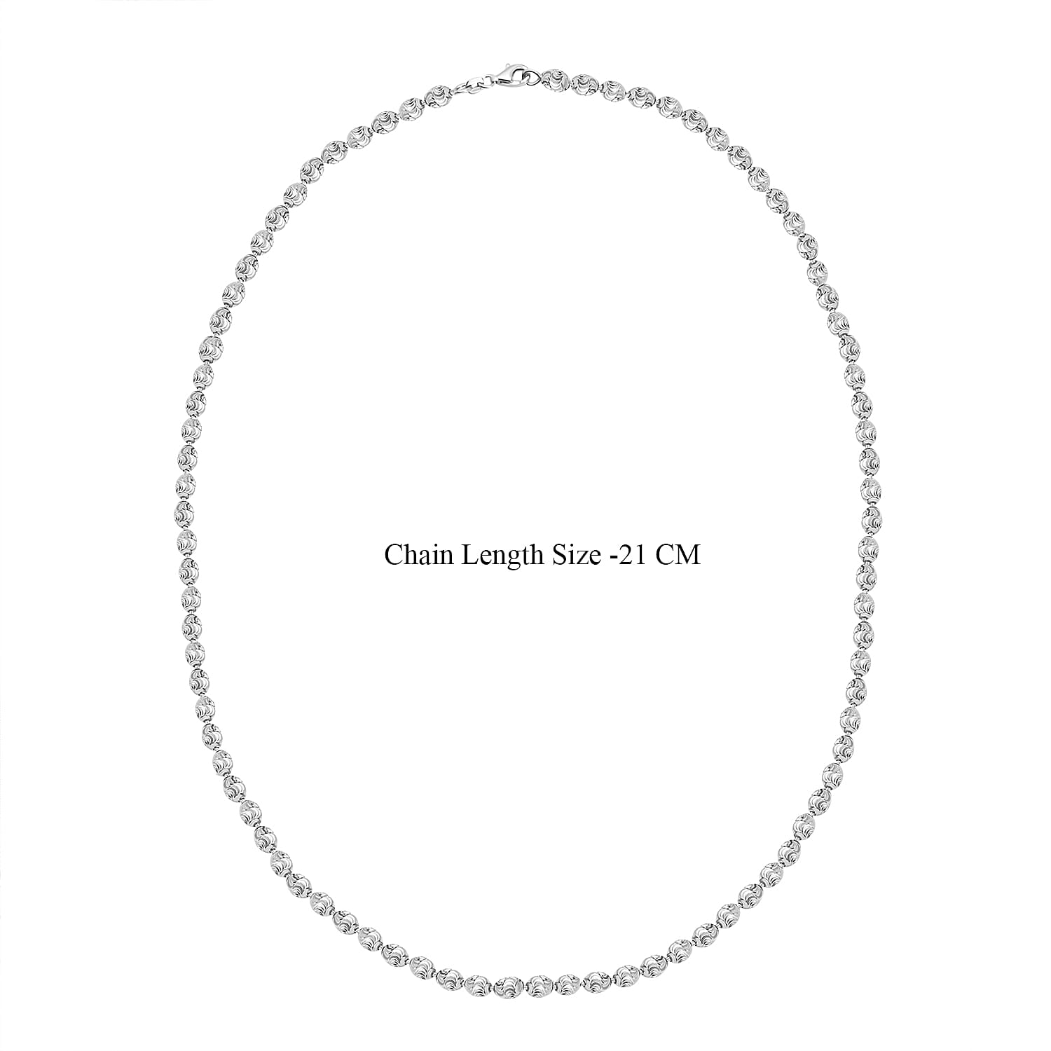 Italian Closeout Diamond Cut Chicco Necklace in Rhodium Overlay Sterling Silver (Size - 22), 14.62 Gms