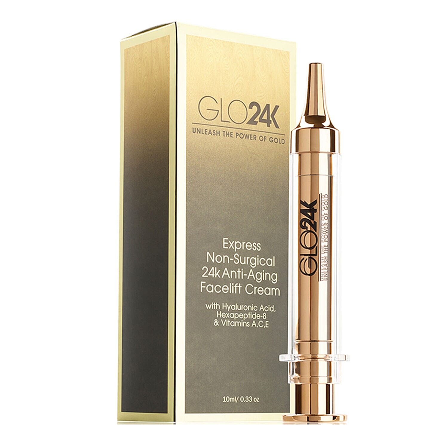 GLO24K - Express Non-Surgical Anti-Aging Facelift Cream (Syringe)