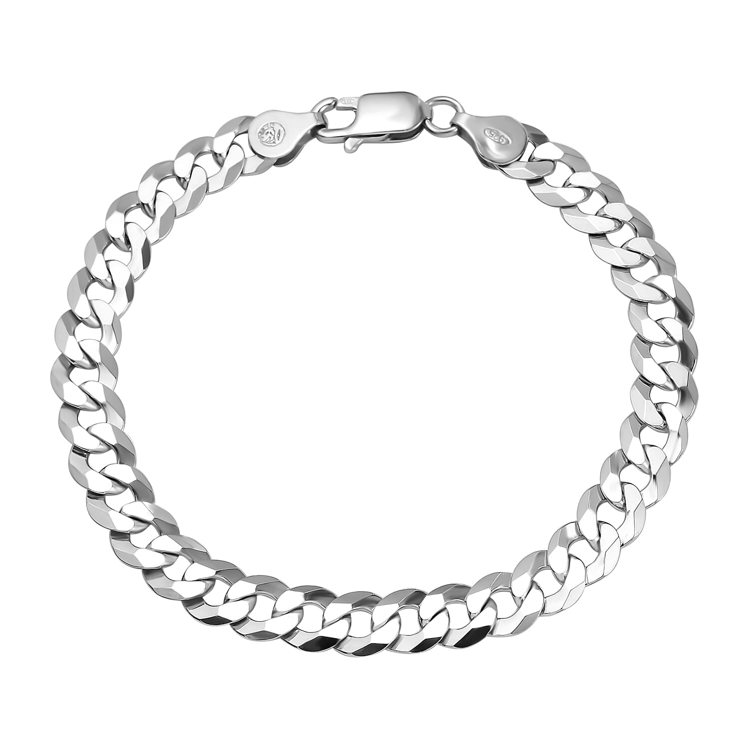 Mega Close Out - Sterling Silver Curb Bracelet (Size - 7.5), Silver Wt. 9.80 Gms