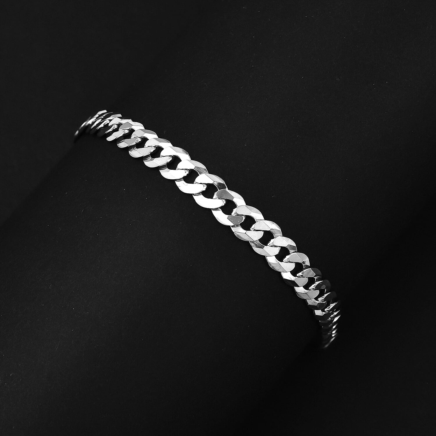 Mega Close Out - Sterling Silver Curb Bracelet (Size - 7.5), Silver Wt. 9.80 Gms